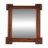 Super Large Framed Mirror Tramp Art