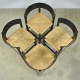 Fritz hansen / scandinavian papercord dining chairs (4) / mogens lassen / denmark 1960s