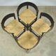 Fritz hansen / scandinavian papercord dining chairs (4) / mogens lassen / denmark 1960s