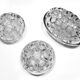 Three Glass Flower Picnics by VMC Reims 60s-70s