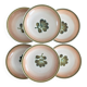 set of 6 floral deep plates Gien - vintage floral plate service KA
