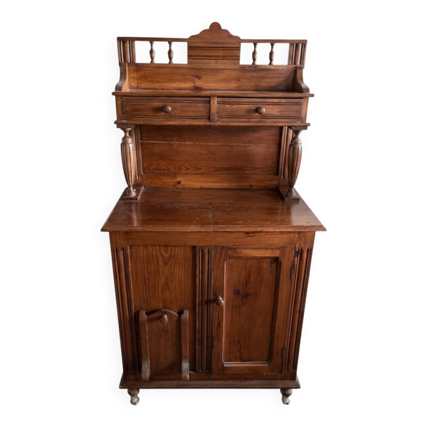 Meuble de cuisine ancien avec charbonnière intégré