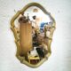 Louis XV style gilded baroque mirror 60x43cm