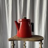 Enamelled Cast Iron Coffee Pot by Antti Nurmesniemi for Finel, 1950