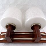 Applies double teak and chrome metal