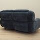 Navy blue velour sofa, Italian design, 1970s, production: Italy