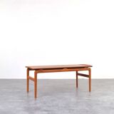 Table Basse en Teck par Peter Hvidt & Orla Mølgaard-Nielsen pour France & Søn