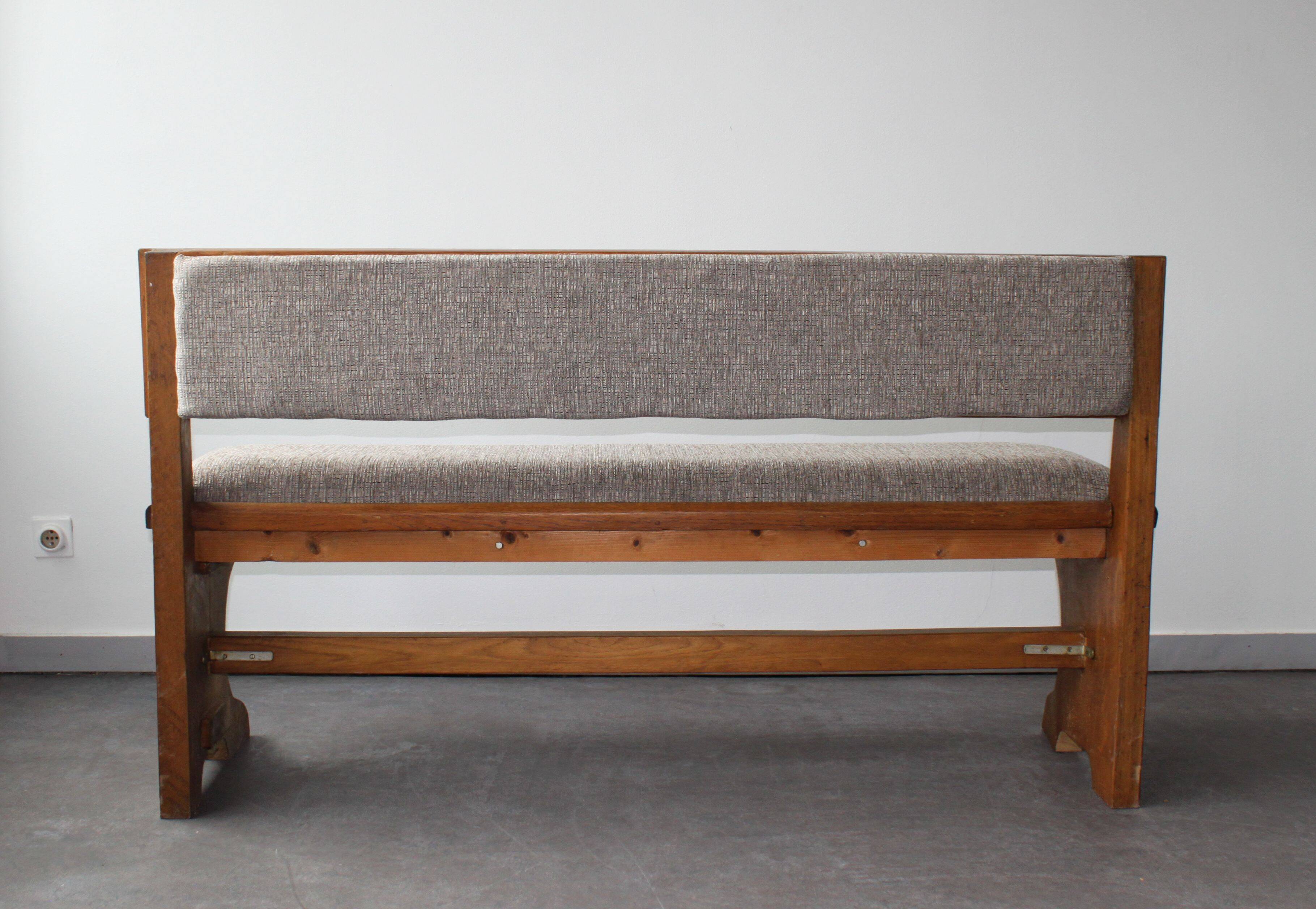 Solid oak bench from 1960.