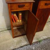Oak bedside tables, vintage pair