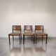Mid-century modern cognac leather dining chairs, Germany 1960s