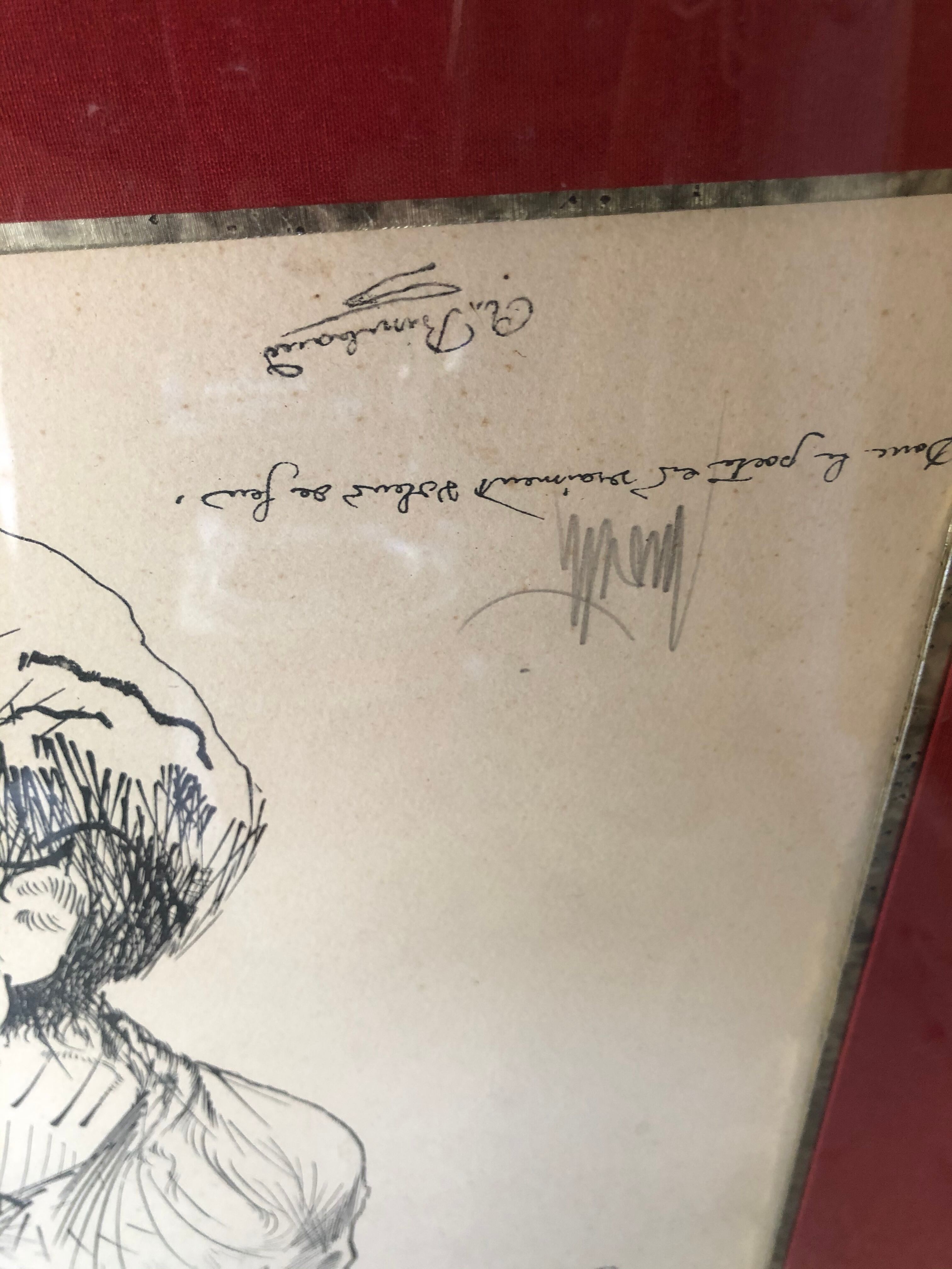 Lithograph Moretti Rimbaud / Verlaine