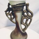 Artistic bronze glass paste vase