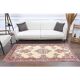 1970s Turkish Oushak Handmade Wool Cotton Beige Area Rug 103x206
