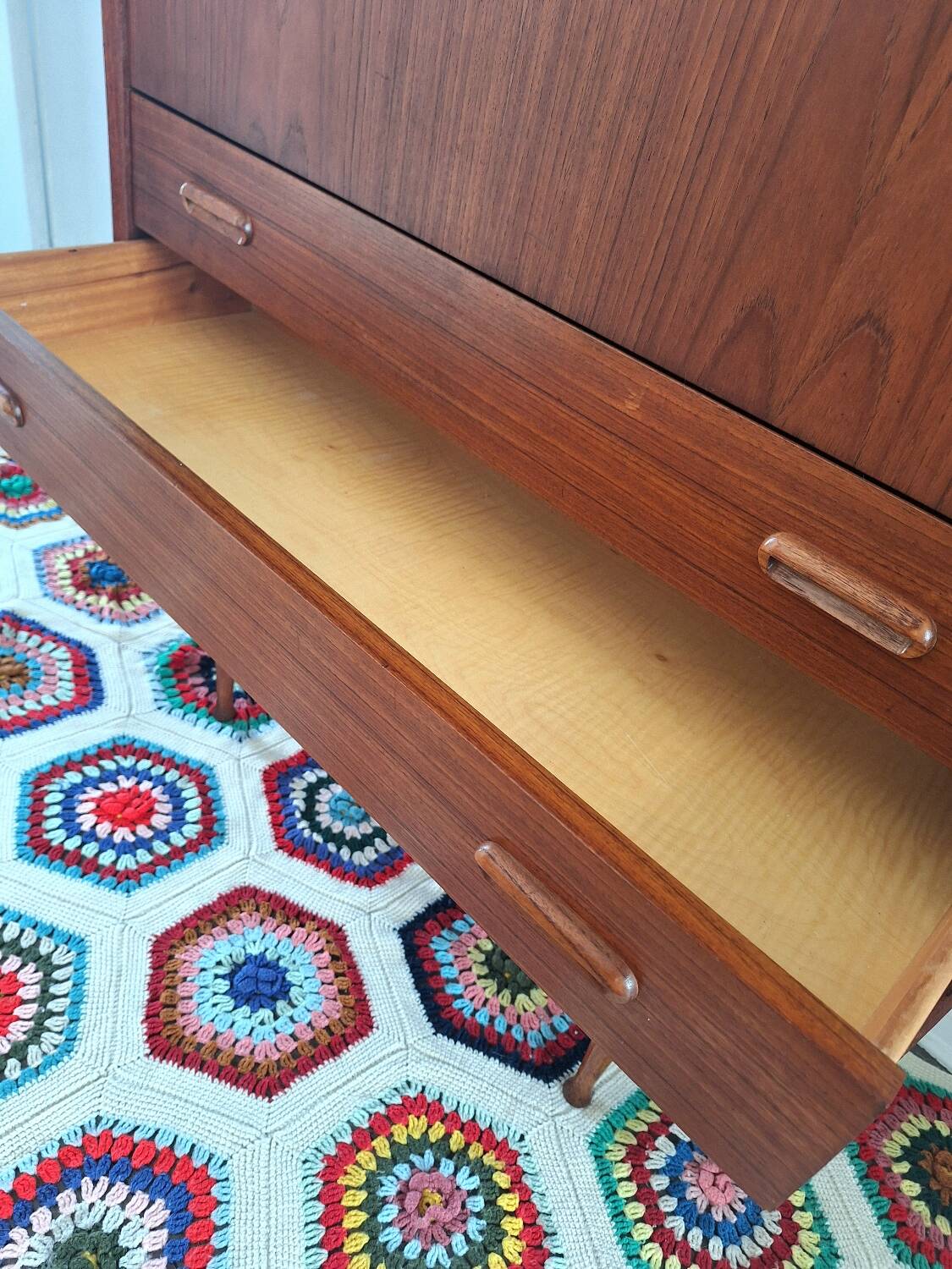 Vintage Teak Secretary Furniture, Antique Desk