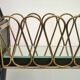Console Italian mahogany & glass 1950 s