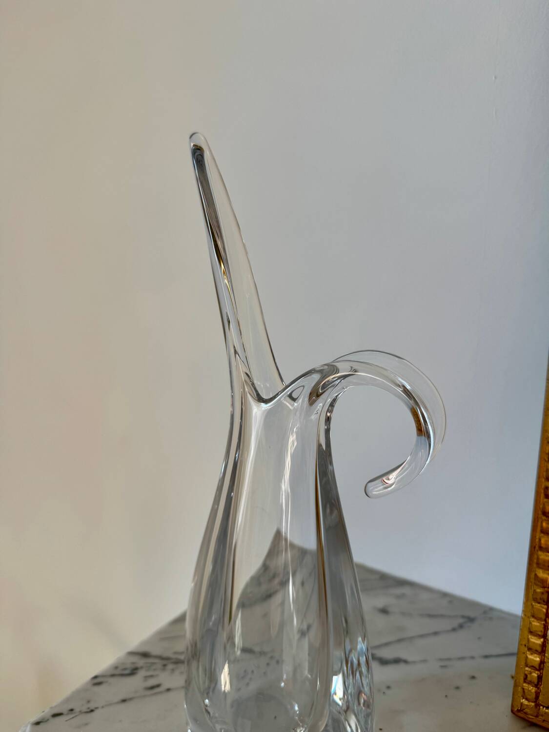 Blown glass vase stamped Art Vannes France