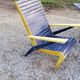 Garden furniture of the 50s coffee table + 2 armchairs compass legs