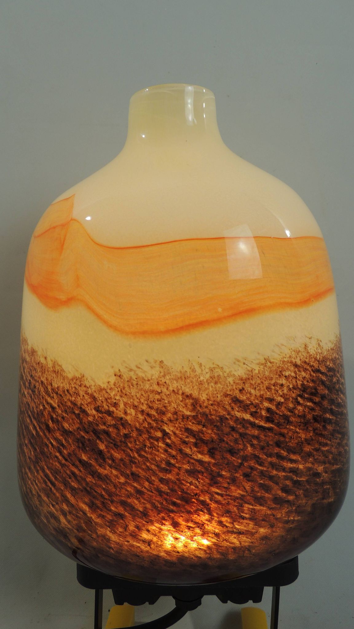 Vase à fleurs en verre  multicolore de Murano/vintage