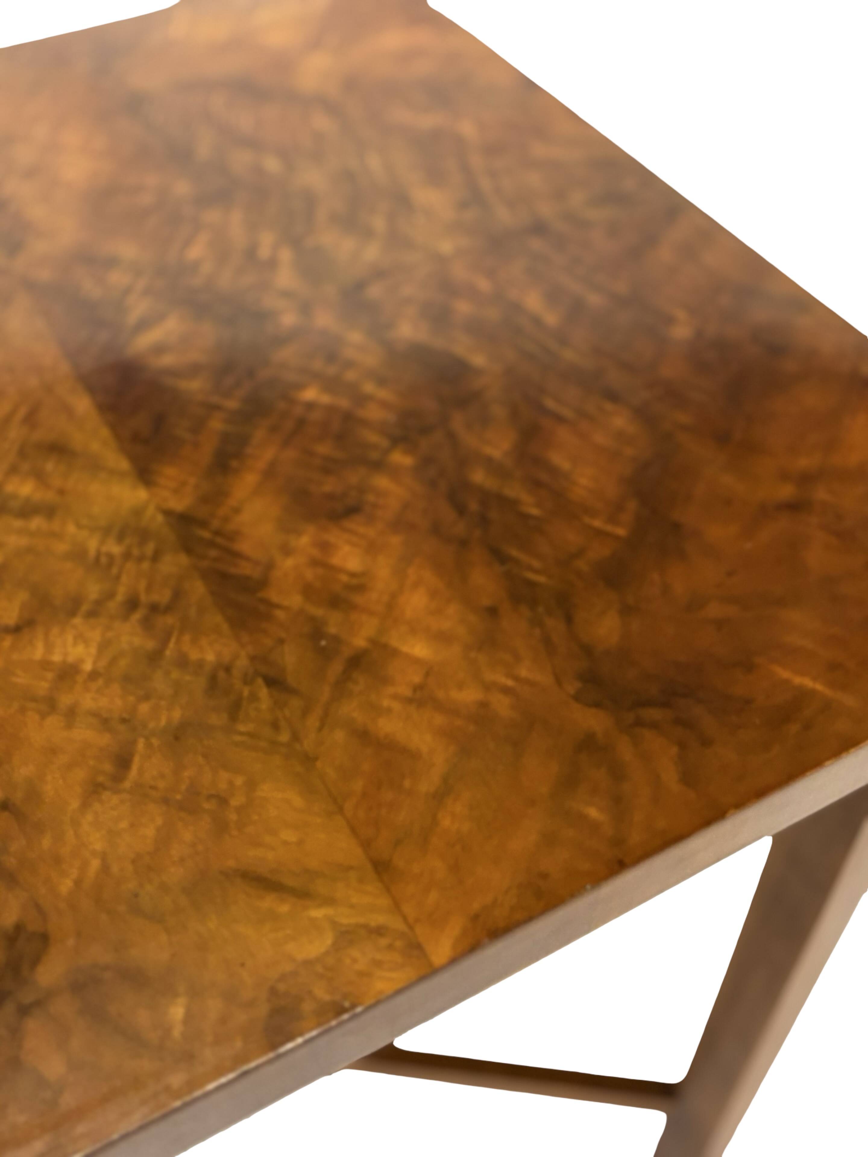 Art Deco side table walnut wood design 30's