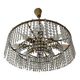 Vintage brass and crystal tassel chandelier
