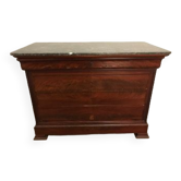 Mahogany chest of drawers 4 drawers gray marble