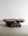 Table d'appoint sculpturale en bois brutaliste française, années 1960