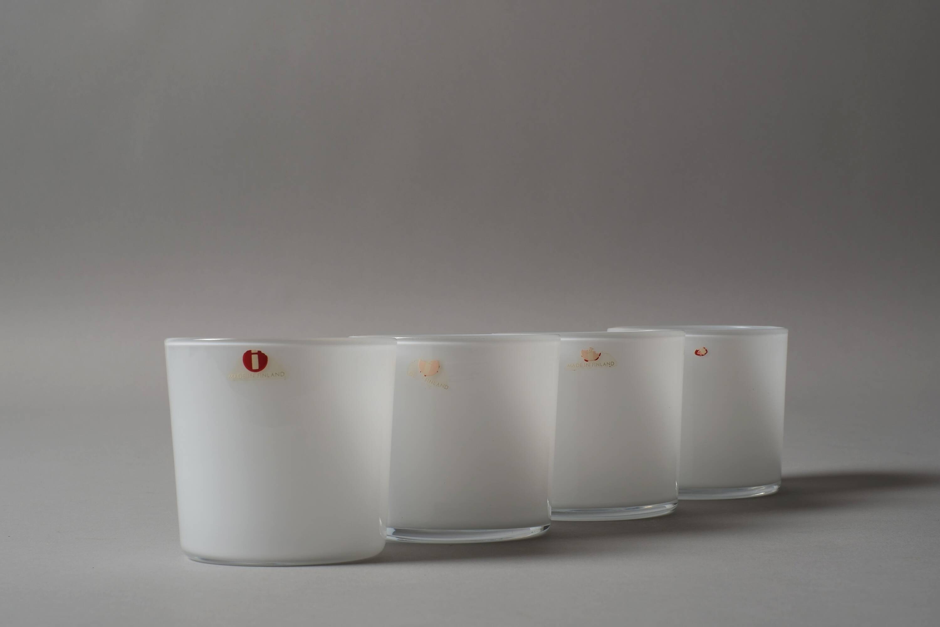 Iittala I-Lasi verre opalin blanc, Timo Sarpaneva, Finlande, années 1960