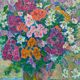 Fleurs signé école russe XXeme siècle