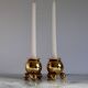 Pair of Mid-Century Swedish Brass Candle Holders by Gusum Bruk