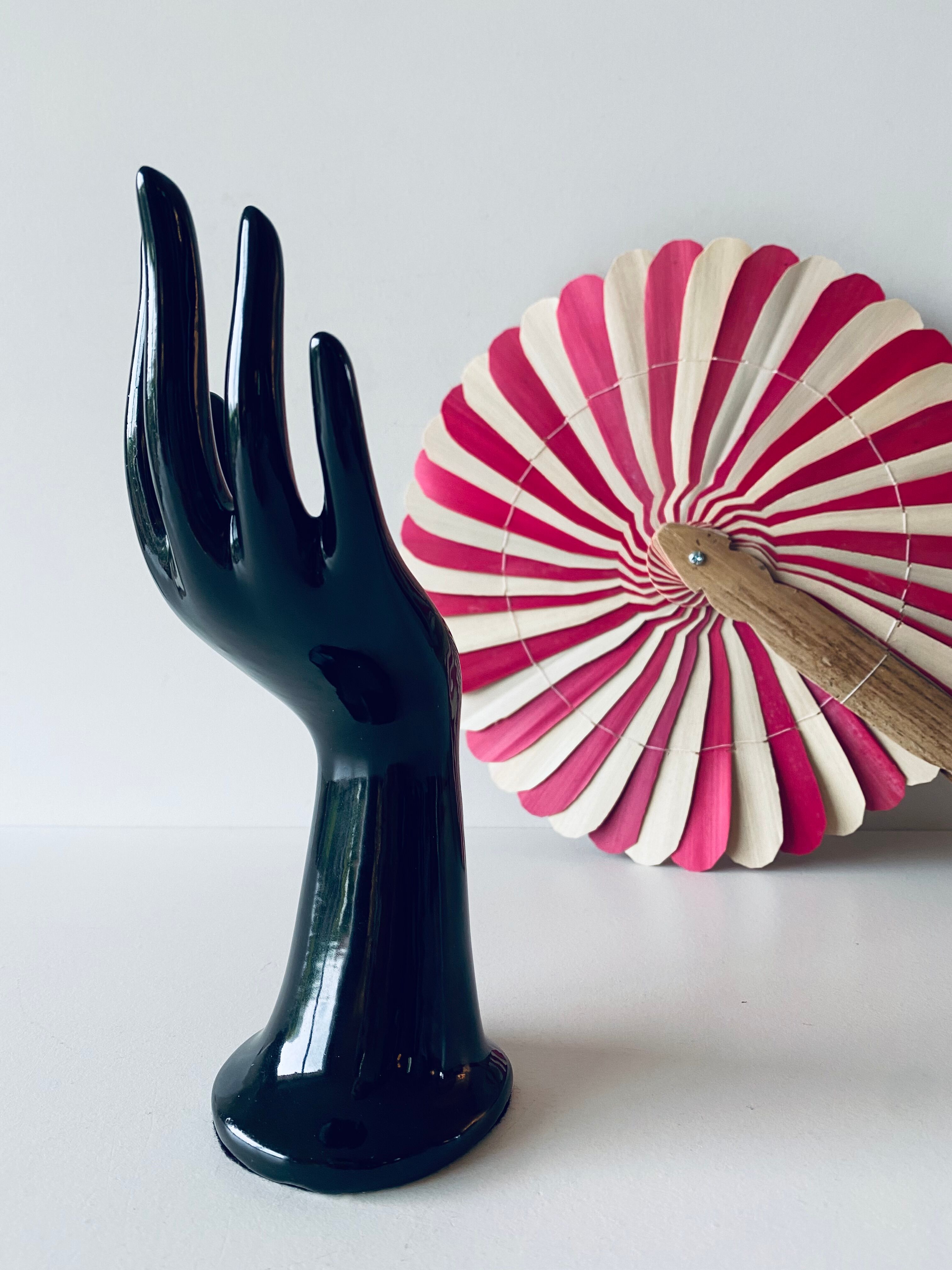 Hand vase and ceramic jewelry holder