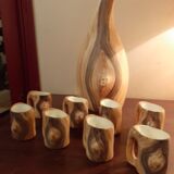 Vallauris faux wood  liqueur service