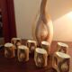 Vallauris faux wood  liqueur service