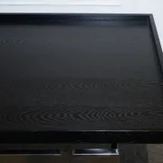 Black Art Deco Coffee Table with Stainless Steel by Casa Padrino