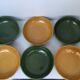 Hollow plates in glazed terracotta