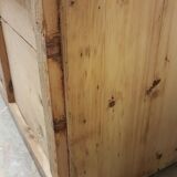 Old curved travel trunk, in pine, stripped 98x60x65