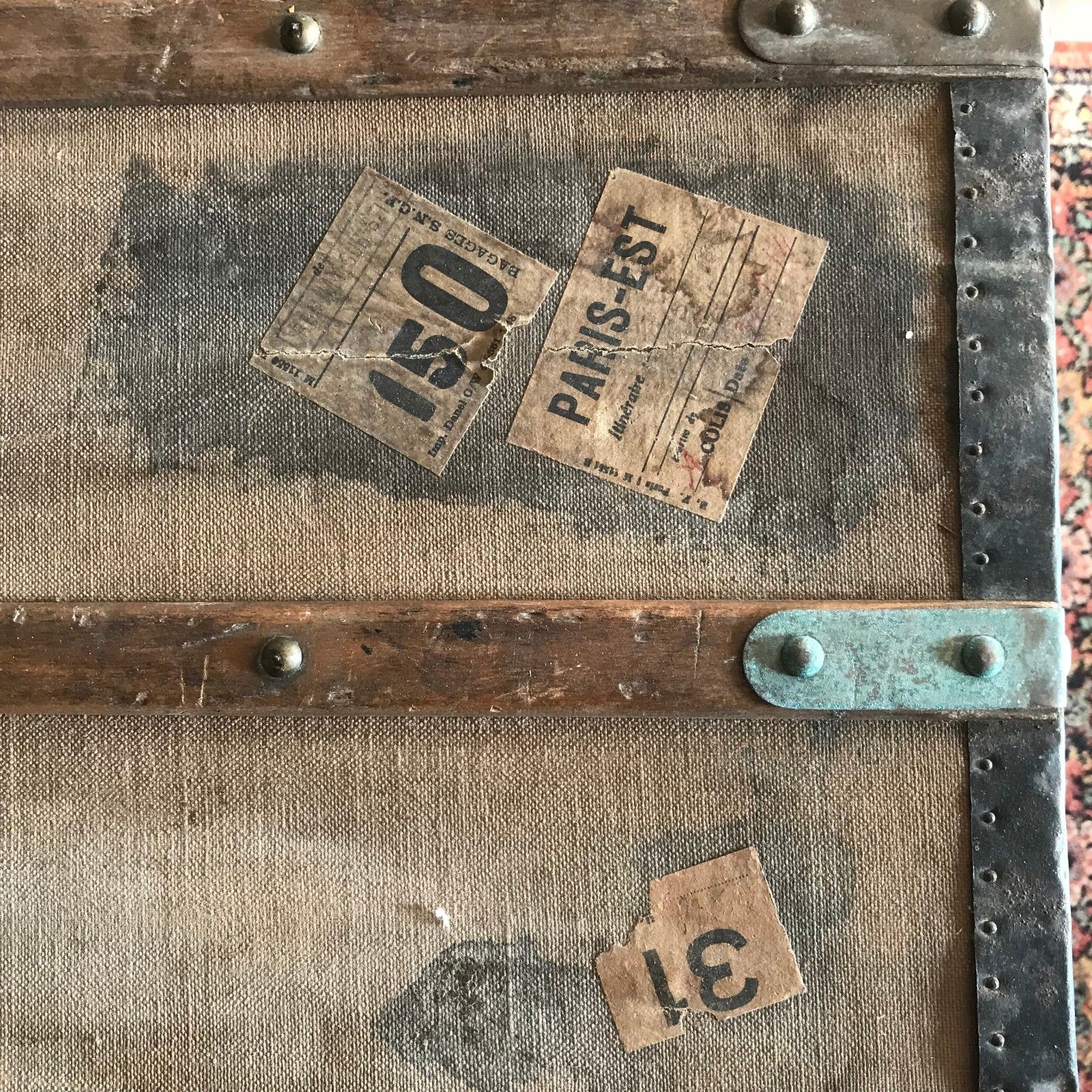 Twentieth century old travel trunk
