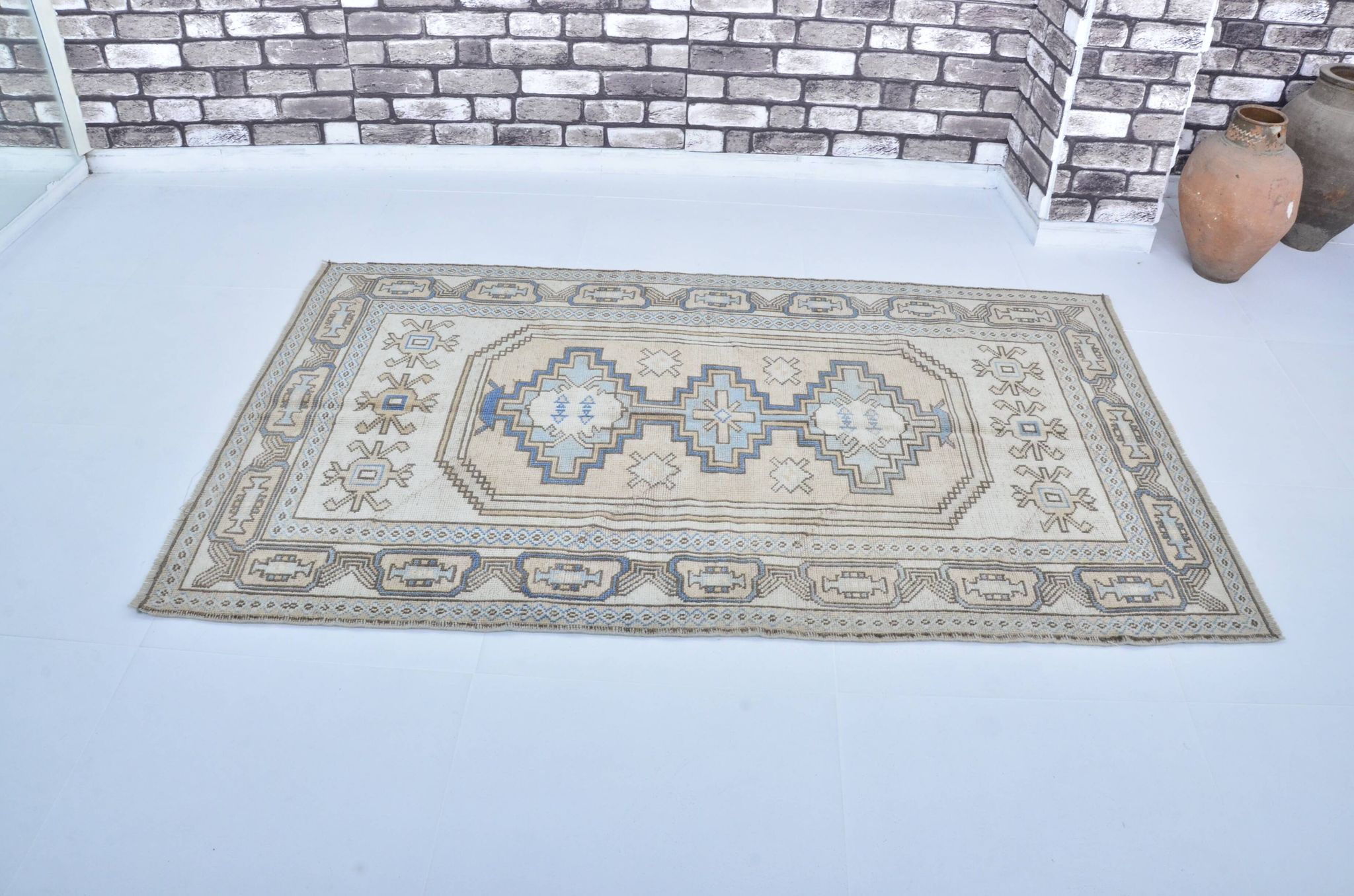 Tapis fait main Oushak turc sku 3559