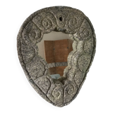 Brutalist ceramic mirror year 50 vintage