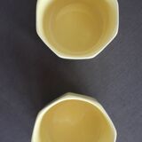 Lot of 2 lemon-colored coffee cups