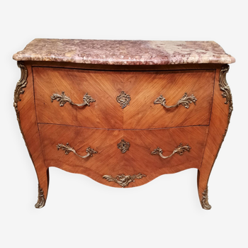 Louis XV style chest of drawers in veneer