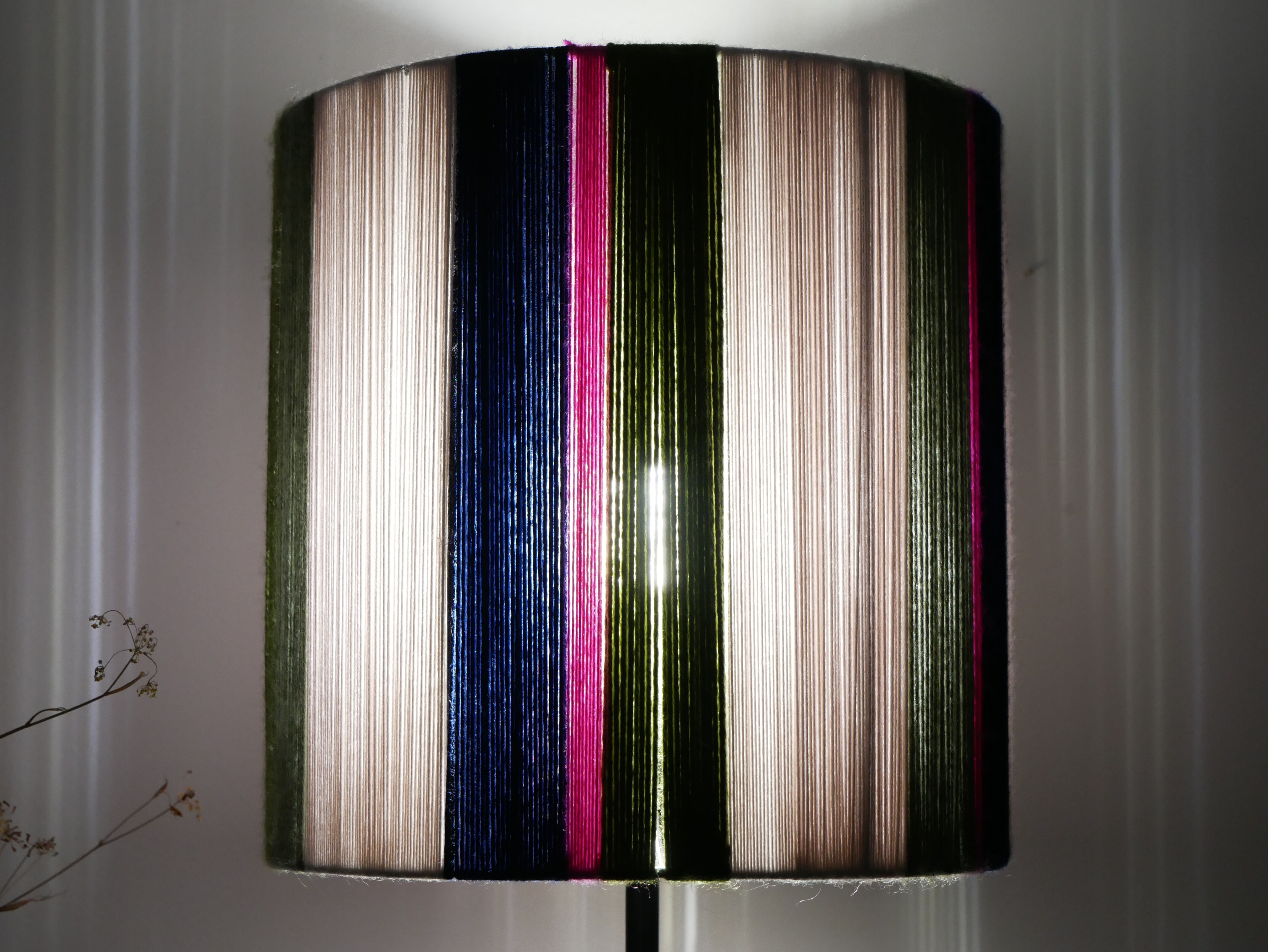 Suzy model lampshade - hand-woven lamps - Unique lampshade in woven yarn - woven suspension