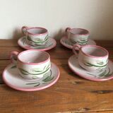 4 Vallauris coffee cups