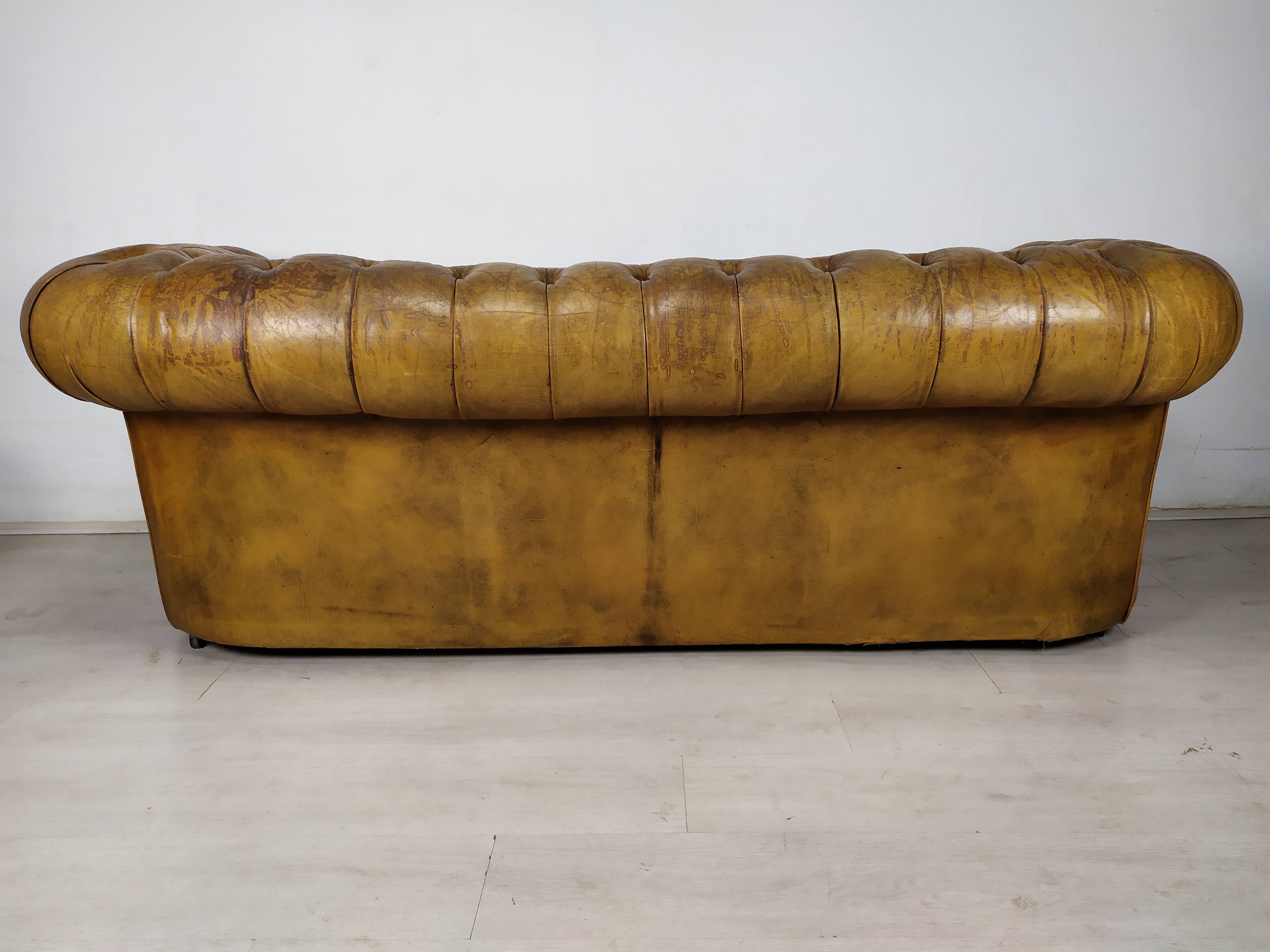 Chesterfield leather sofa