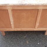 Low art deco sideboard in raw oak wood