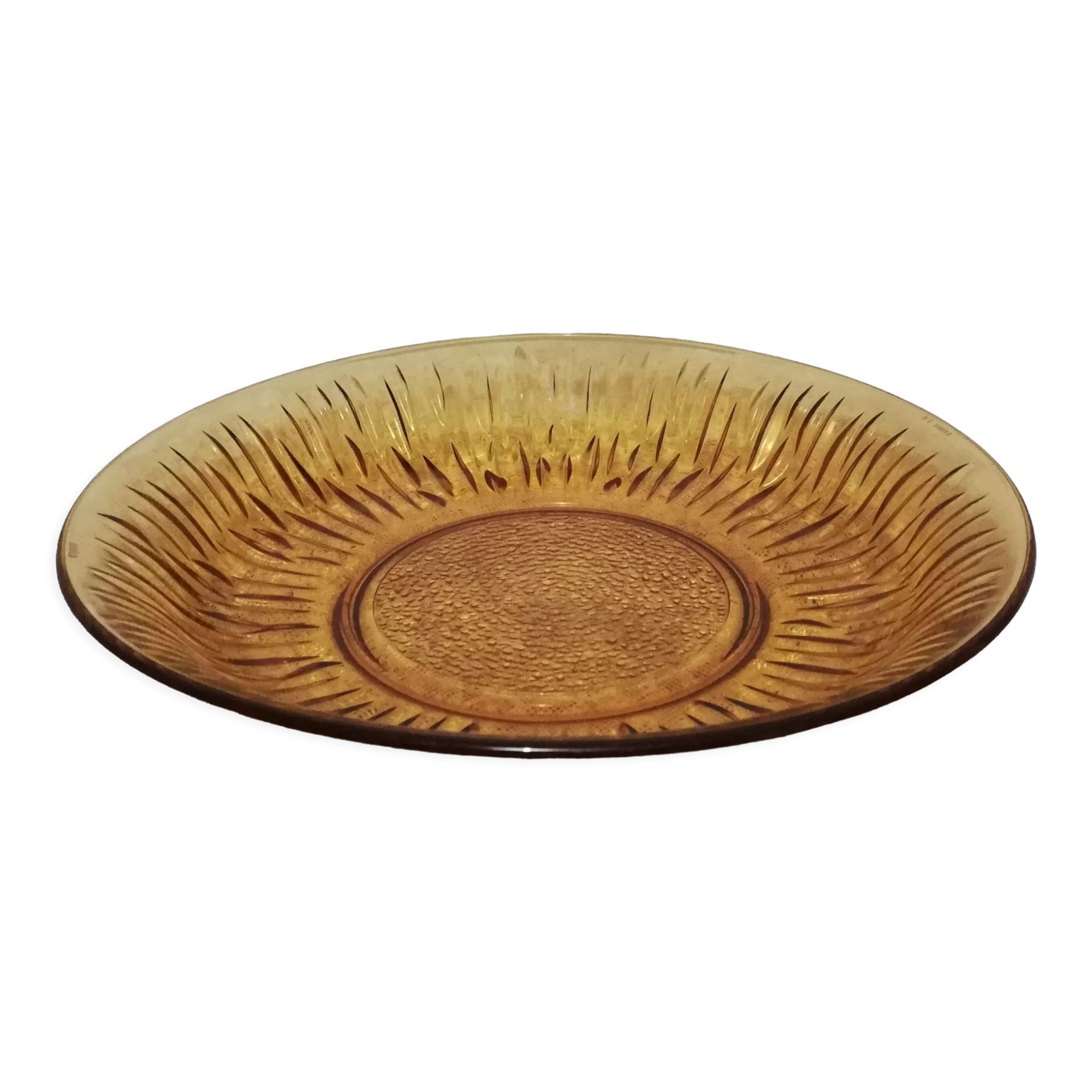 Hollow dish in vintage glass diameter 28cm