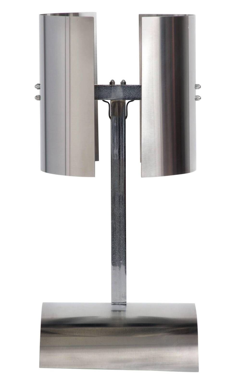 Large stainless steel desk lamp by Jean Pierre Bouvier, France.