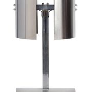 Large stainless steel desk lamp by Jean Pierre Bouvier, France.