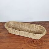 Beige wicker bread basket