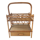Vintage bar service of the 60s-70s in rattan