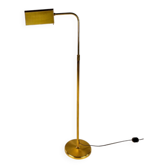 Lampadaire classique en laiton et acier du milieu du siècle, années 1960